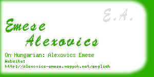 emese alexovics business card